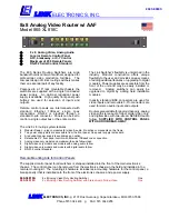 Link electronics 860-XL818C Specification Sheet предпросмотр