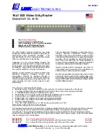 Предварительный просмотр 1 страницы Link electronics 861-XL161D Specification Sheet