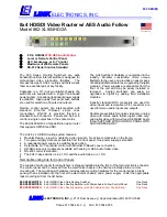 Link electronics 862-XL804HD/2A Specification Sheet предпросмотр