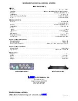 Предварительный просмотр 2 страницы Link electronics AES/EBU DIGITAL AUDIO DA LEI-540 Specification Sheet