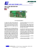 Link electronics AES Tone Generator 812-OP/M Specification Sheet предпросмотр