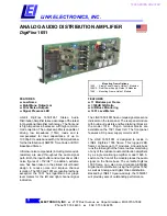 Предварительный просмотр 1 страницы Link electronics ANALOG AUDIO DISTRIBUTION AMPLIFIER DigiFlex 1651 Specification Sheet