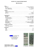 Предварительный просмотр 2 страницы Link electronics ANALOG AUDIO DISTRIBUTION AMPLIFIER DigiFlex 1651 Specification Sheet