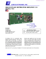 Предварительный просмотр 1 страницы Link electronics Analog Pulse Distribution Amplifier DigiFlex 1143 Specification Sheet