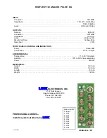 Предварительный просмотр 2 страницы Link electronics Analog Pulse Distribution Amplifier DigiFlex 1143 Specification Sheet