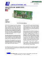 Preview for 1 page of Link electronics Analog Pulse Generator 812-OP/L Specification Sheet