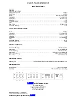 Preview for 2 page of Link electronics Analog Pulse Generator 812-OP/L Specification Sheet