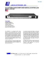 Link electronics ASW-822 Specification Sheet предпросмотр