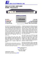 Link electronics AVS-816/VA Specification Sheet предпросмотр