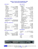 Предварительный просмотр 2 страницы Link electronics Caption Encoder/Decoder SD SDI/Analog PTC-892 Specifications