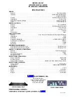 Предварительный просмотр 2 страницы Link electronics LEI-547 Specification Sheet