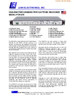 Link electronics PDR-870 Specification Sheet preview