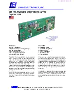 Link electronics SDI to Analog Composite & Y/C DigiFlex 1159 Specification Sheet preview