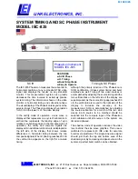 Preview for 1 page of Link electronics System Timing and SC Phase Instrument IEC-835 Specification Sheet