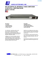 Предварительный просмотр 1 страницы Link electronics VSW-828 Specification Sheet