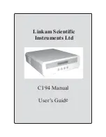 Предварительный просмотр 1 страницы Linkam Scientific Instruments CI 94 User Manual