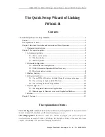 Preview for 1 page of Linking IWI666 Quick Setup Manual