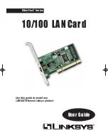 Linksys 10/100 LAN Card 10/100 User Manual предпросмотр