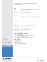 Preview for 4 page of Linksys 24-Port 10/100 + 4-Port Gigabit Product Sheet