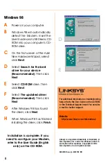 Preview for 8 page of Linksys ADSL2MUE Quick Installation Manual