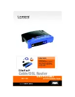 Linksys BEFSR81 - EtherFast Cable/DSL Router Quick Installation Manual preview