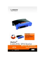 Предварительный просмотр 1 страницы Linksys BEFVP41 - EtherFast Cable/DSL VPN Router Quick Installation Manual