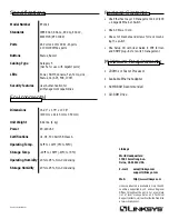 Preview for 2 page of Linksys EF1324 Specifications