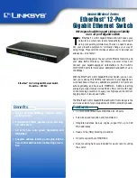 Preview for 1 page of Linksys EF3512 - EtherFast Gigabit Ethernet Switch Specifications