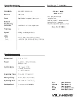 Preview for 2 page of Linksys EFRAD40 Specifications