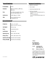 Preview for 2 page of Linksys EtherFast 3124 Specifications