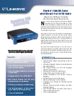 Preview for 1 page of Linksys EtherFast BEFSRU31 Specification Sheet