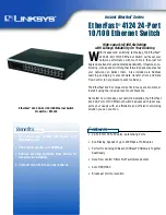 Preview for 1 page of Linksys EtherFast EF4124 Specifications