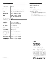 Preview for 2 page of Linksys EtherFast EF4124 Specifications