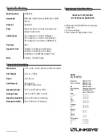 Preview for 2 page of Linksys EtherFast EG0801W Specifications