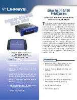 Предварительный просмотр 1 страницы Linksys Instant EtherFast EPSX3 Brochure & Specs