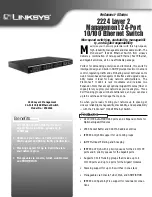 Preview for 1 page of Linksys PC22224 - ProConnect II 2224 Ethernet Switch Specifications