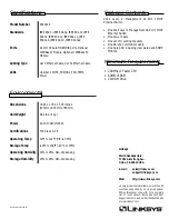 Предварительный просмотр 2 страницы Linksys PC22224 - ProConnect II 2224 Ethernet Switch Specifications