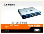 Preview for 1 page of Linksys RV082 User Manual