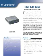 Предварительный просмотр 1 страницы Linksys SD205 - Small Business Unmanaged Switch Brochure & Specs