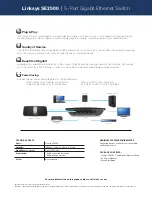 Предварительный просмотр 2 страницы Linksys SE2500 Specification