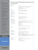 Preview for 2 page of Linksys SLM2048 Product Data