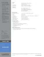 Preview for 3 page of Linksys SLM224G4S Specifications