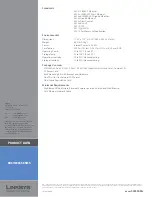 Preview for 3 page of Linksys SLM248G Product Data