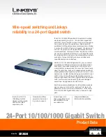 Предварительный просмотр 1 страницы Linksys SR2016 - Cisco - 10/100/1000 Gigabit Switch Product Data