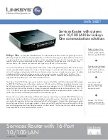 Предварительный просмотр 1 страницы Linksys SVR3000 - One Services Router Datasheet