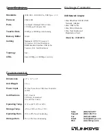 Preview for 2 page of Linksys USB100TX - EtherFast 10/100 USB Network Adapter Specifications