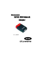 Предварительный просмотр 1 страницы Linksys USB100TX - EtherFast 10/100 USB Network Adapter User Manual