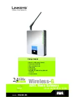 Предварительный просмотр 1 страницы Linksys WAG200G Quick Installation Manual