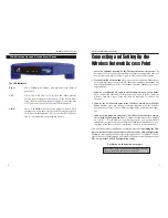 Preview for 6 page of Linksys WAP11 - Instant Wireless Network Access Point User Manual
