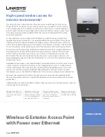 Preview for 1 page of Linksys WAP200E Product Data